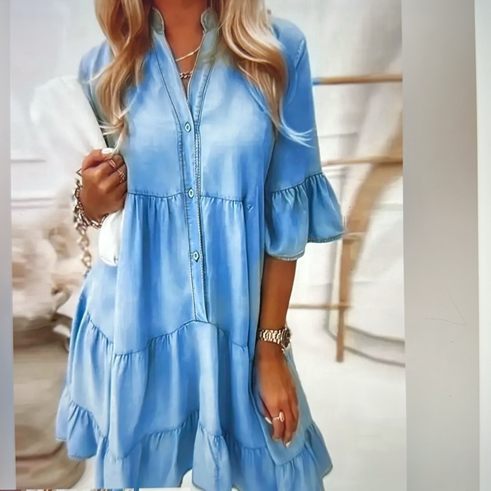 Only 1 remaining Mini tiered Sundress 🌸 - Picture 3 of 6